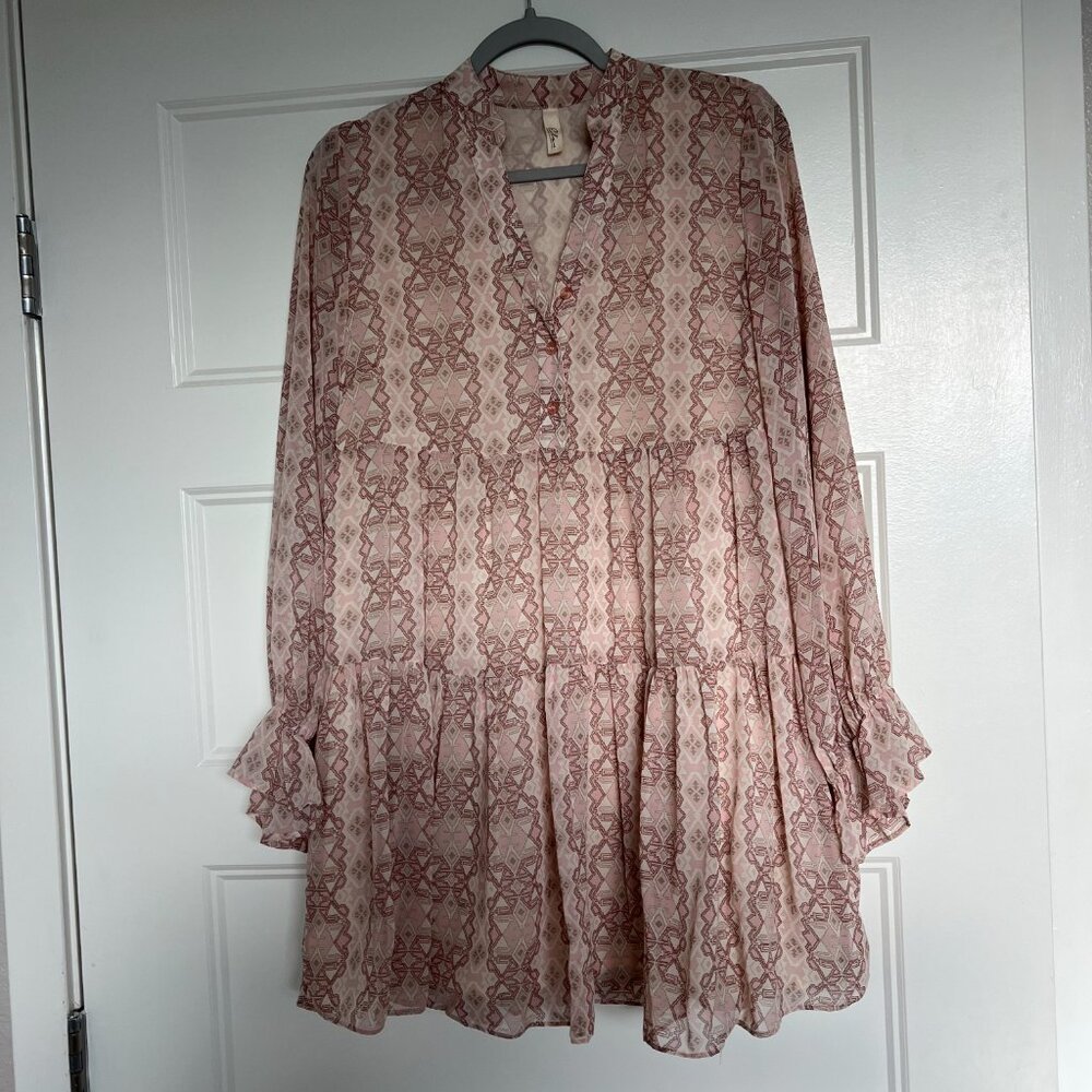 Pink Aztec Print Elan Ashlee Dress